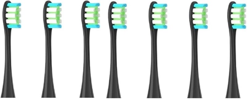 Oclean Flow X X Pro Z1 F1 One Air 2 SE Soft Sonic Toothbrush Replacement Heads 7pcs Black - Image 1
